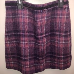 Banana Republic purple wool skirt